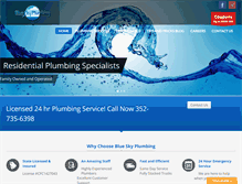 Tablet Screenshot of blueskyplumbingfl.com